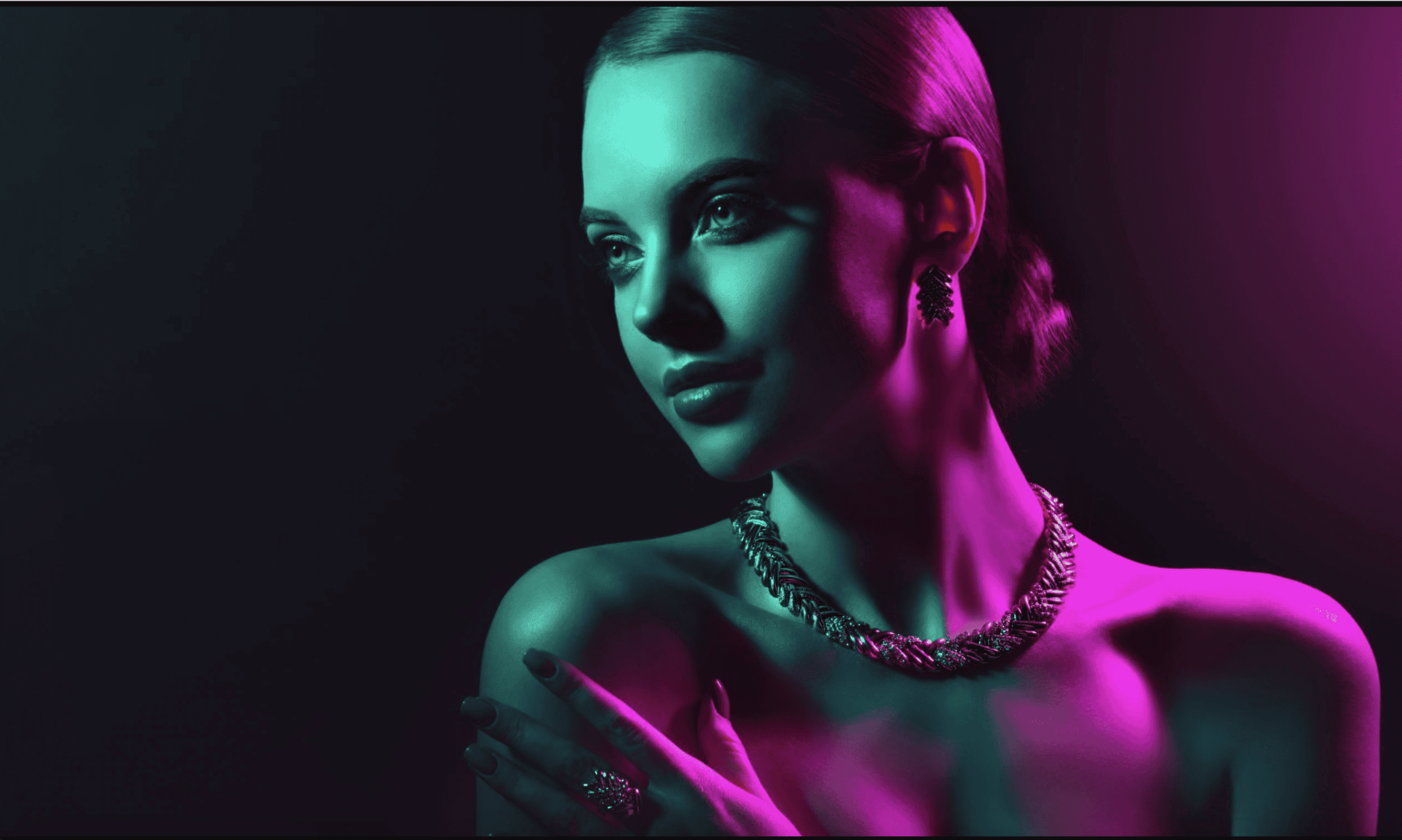 Attractive Woman with a strong jaw line